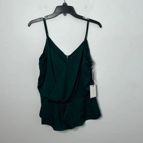 1. State Forest Green Wrap Front Rumble Satin Camisole NWT - Picture 1 of 7